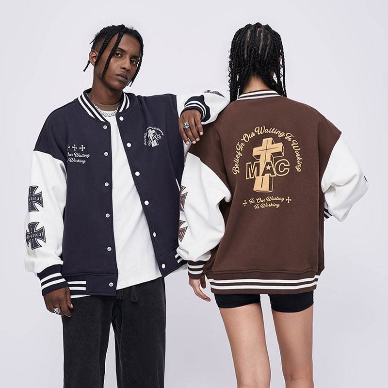 Hip Hop Printed Baseball Jacket