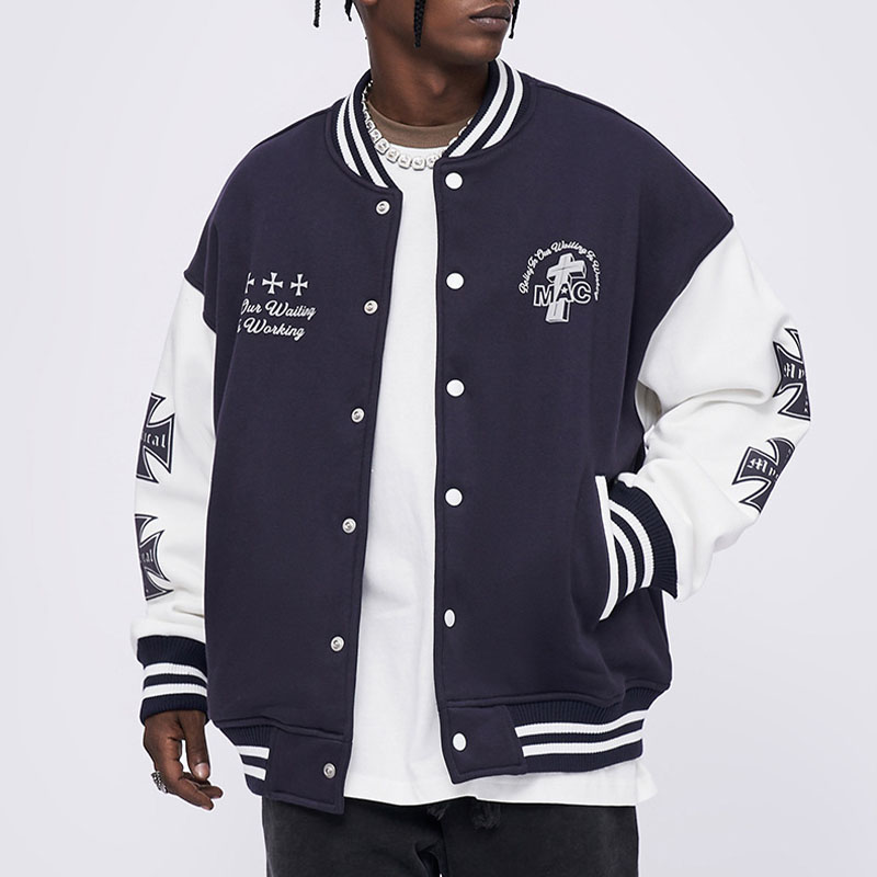 Hip Hop Printed Baseball Jacket