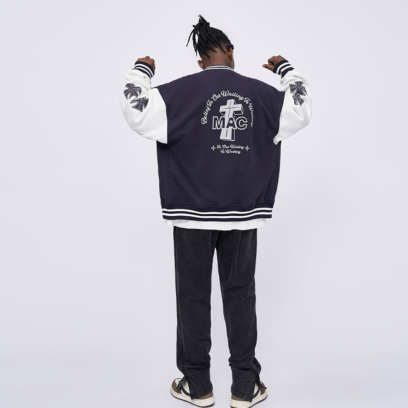 Hip Hop Printed Baseball Jacket