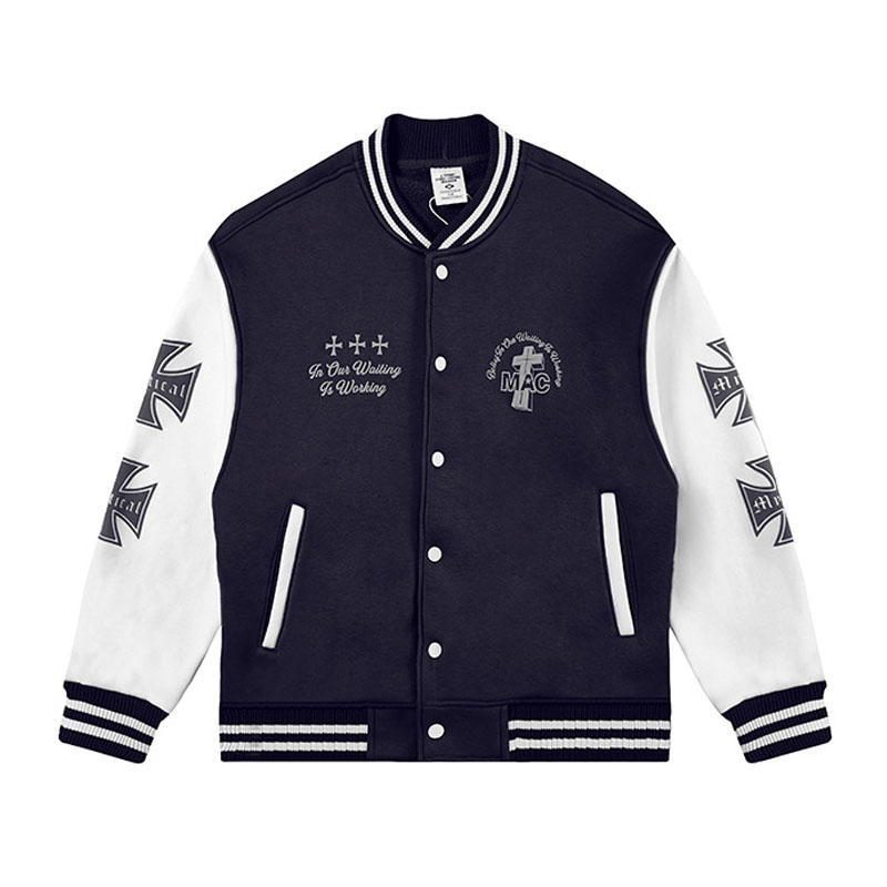 Hip Hop Printed Baseball Jacket