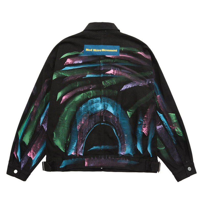 Hip-hop Hand-painted Graffiti Denim Jacket