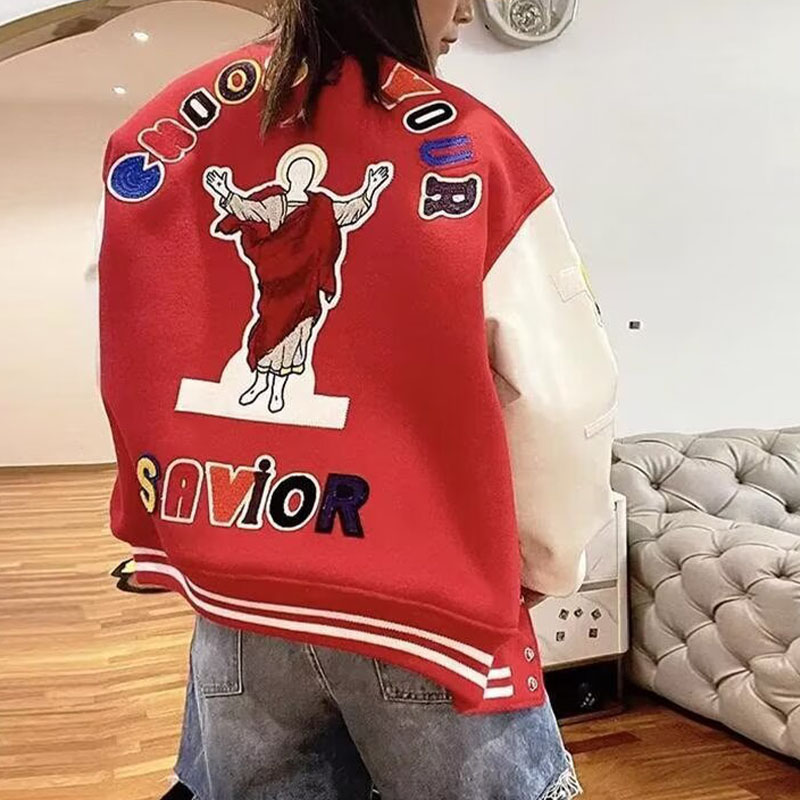 Hip Hop Patch Baseball Jacket