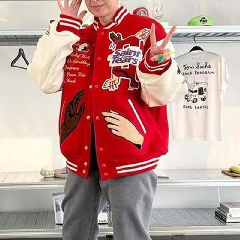 Hip Hop Patch Baseball Jacket