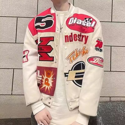 American Hip Hop Embroidered Baseball Jacket