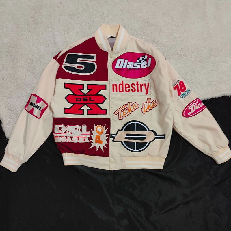 American Hip Hop Embroidered Baseball Jacket