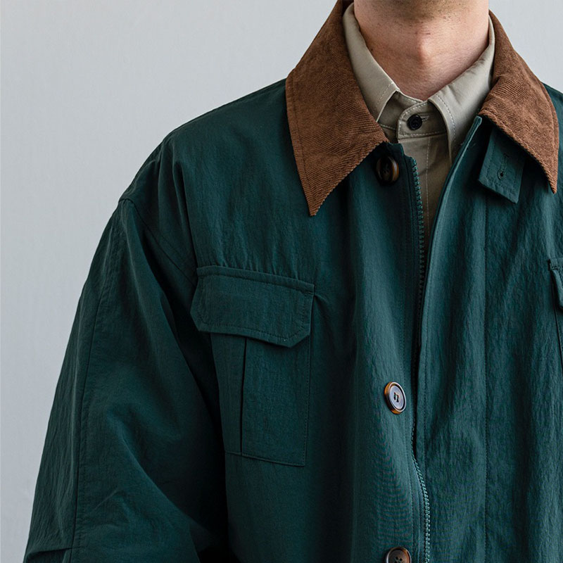 Japanese Lapel Color Collision Work Jacket