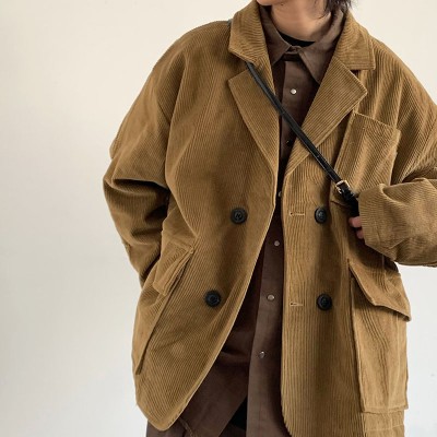 Ameikaki Vintage Corduroy Blazer Jacket