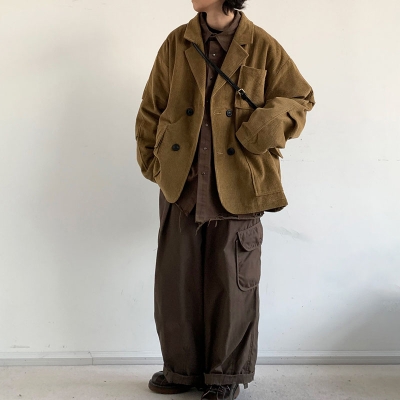 Ameikaki Vintage Corduroy Blazer Jacket