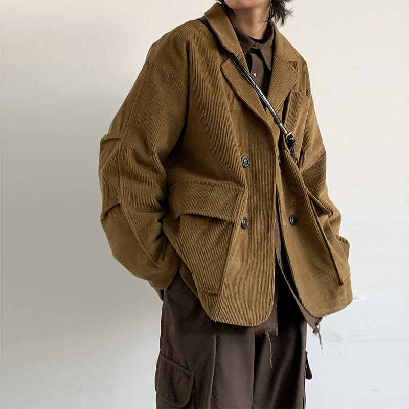 Ameikaki Vintage Corduroy Blazer Jacket