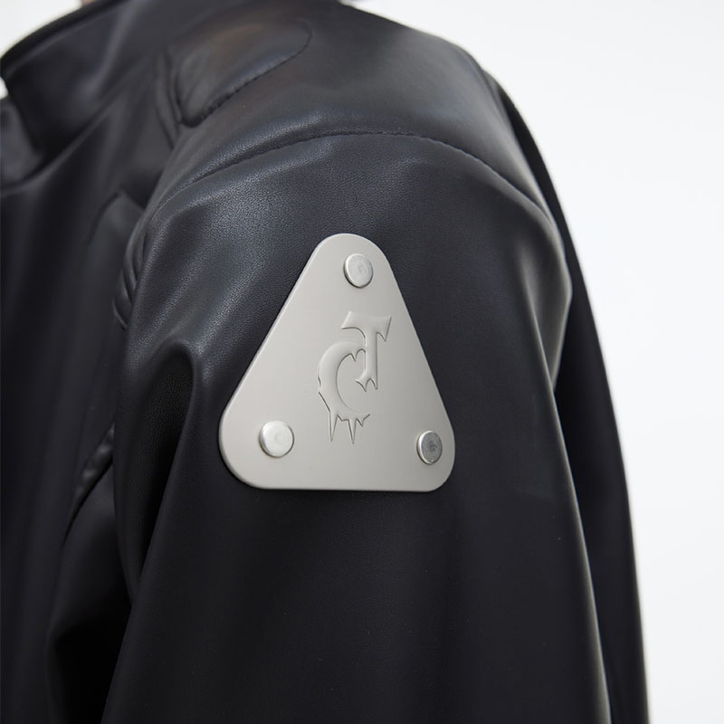 Cubic Deconstructed Short Leather Jacket