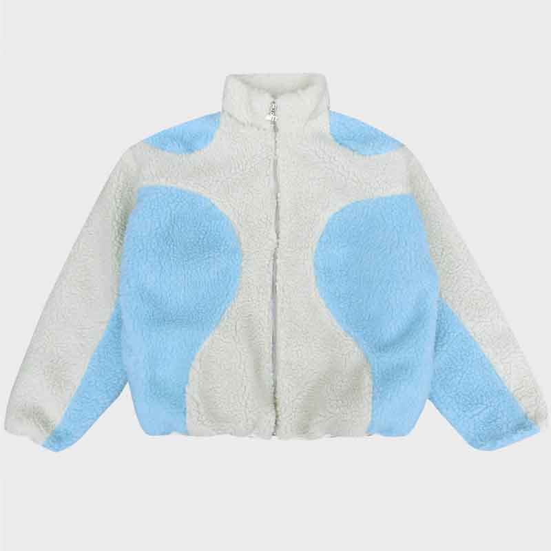 Y2K Lambswool Hooded Zipper Jacket