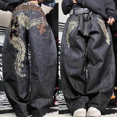 Vintage Hip Hop Embroidered Jeans