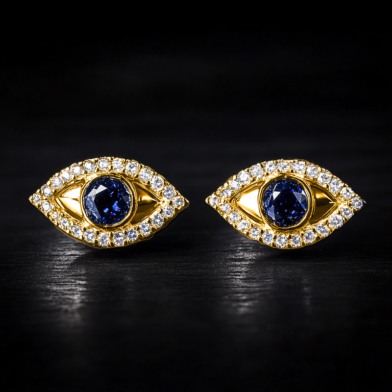 Evil Eyes Stud Earrings