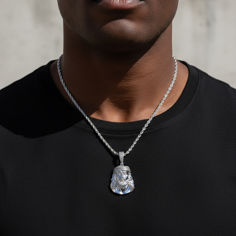 925S & VVS Moissanite Jesus Pendant 925S & VVS Moissanite Jesus Pendant