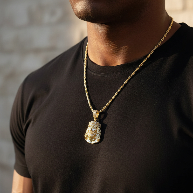 925S & VVS Moissanite Jesus Pendant 925S & VVS Moissanite Jesus Pendant