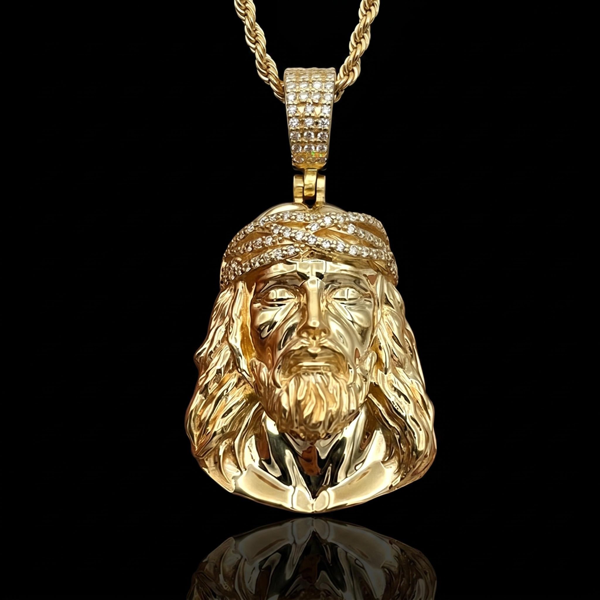 925S & VVS Moissanite Jesus Pendant
