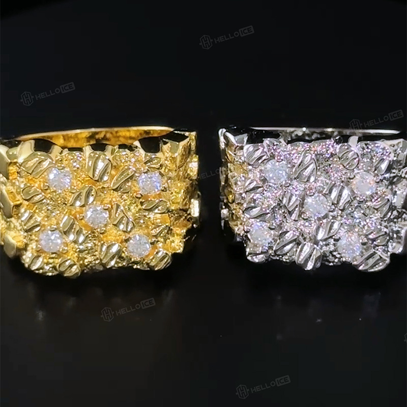 925S & VVS Moissanite Nugget Ring