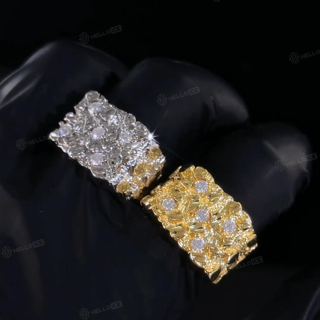 925S & VVS Moissanite Nugget Ring