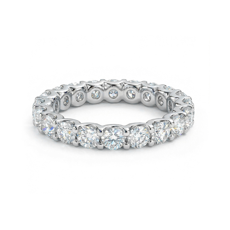 925S & VVS Moissanit 1.5mm/2mm/3mm Eternity Band Ring