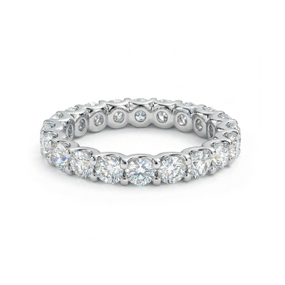 925S & VVS Moissanit 1.5mm/2mm/3mm Eternity Band Ring