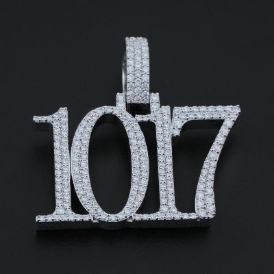 925S & VVS Moissanite Custom Number/Name  Pendant