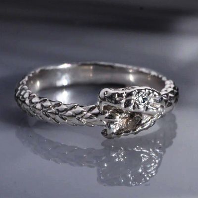 925S & VVS Moissanite Ouroboros Ring