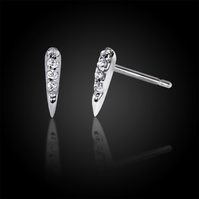 925S & VVS Moissanite Claws Stud Earrings