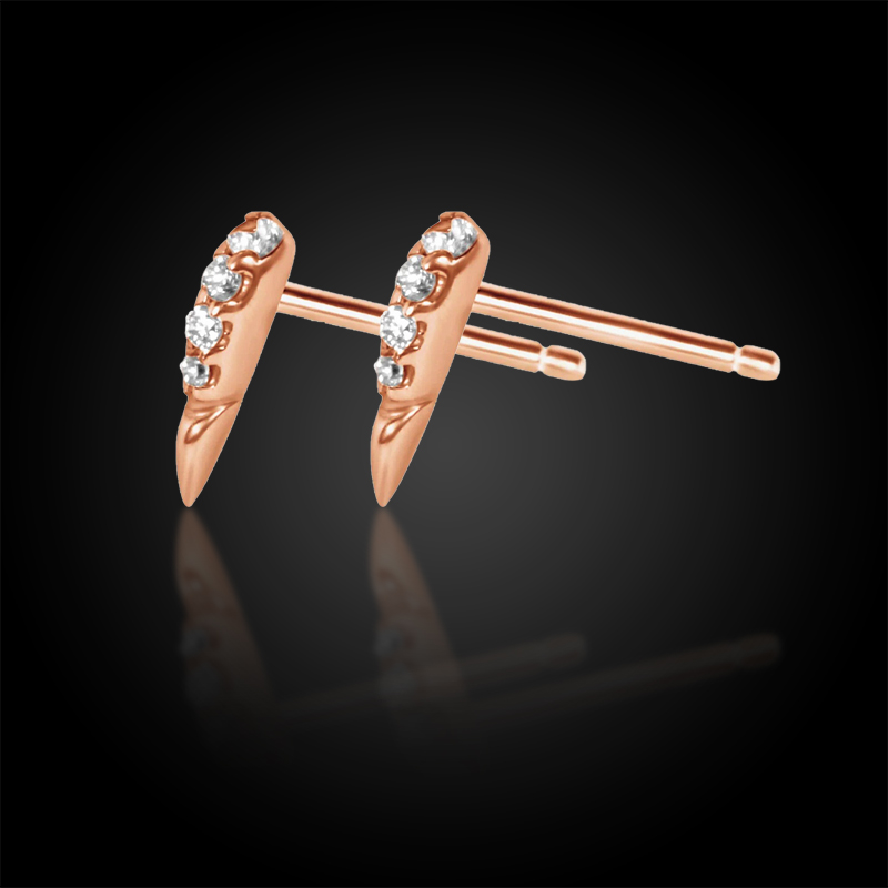 925S & VVS Moissanite Claws Stud Earrings