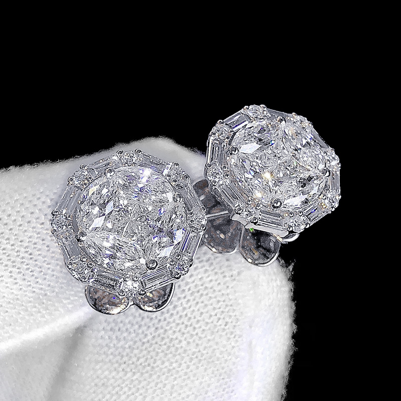 925S & VVS Moissanite Diamond Earrings