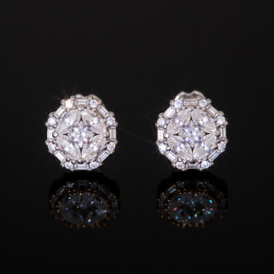 925S & VVS Moissanite Diamond Earrings