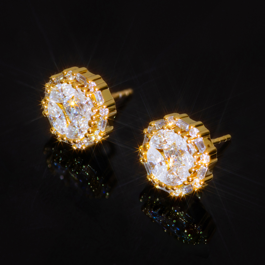 925S & VVS Moissanite Diamond Earrings