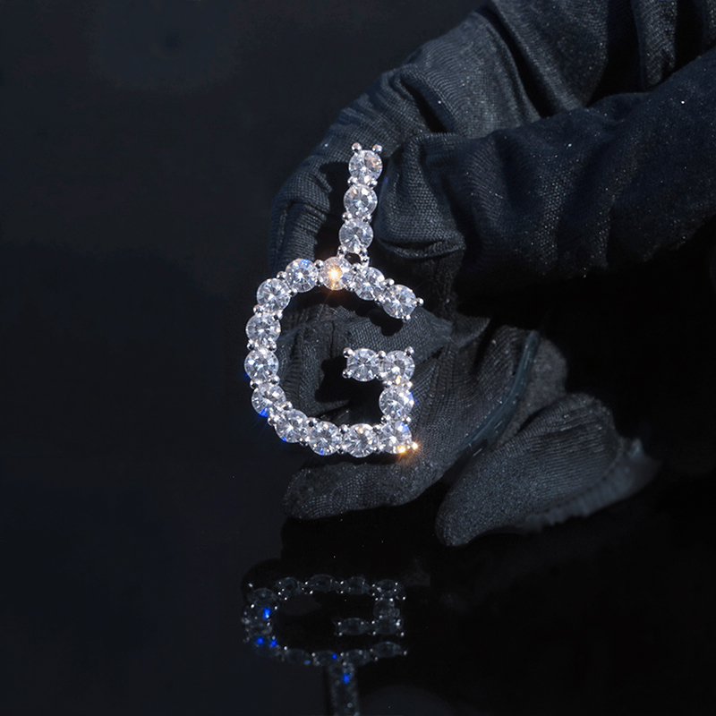 925S & VVS Moissanite 3mm Diamond Name Pendant