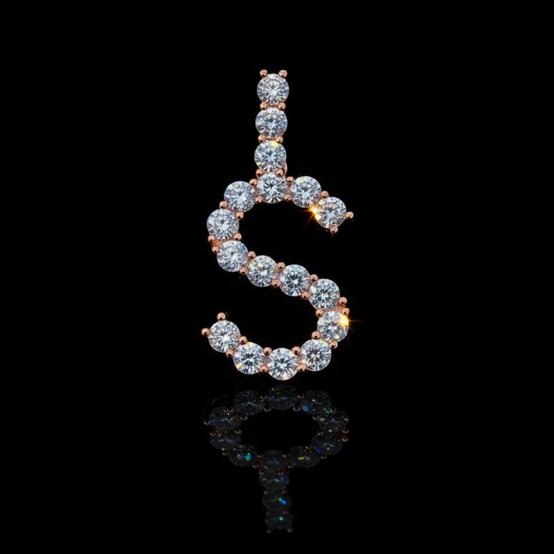 925S & VVS Moissanite 3mm Diamond Name Pendant