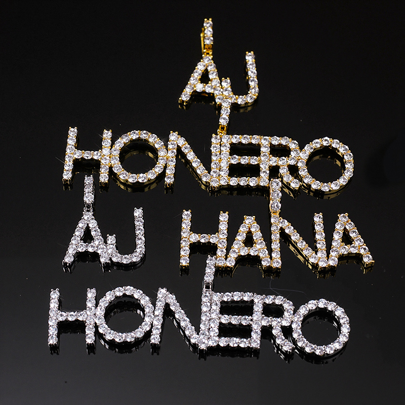 925S & VVS Moissanite 3mm Diamond Name Pendant