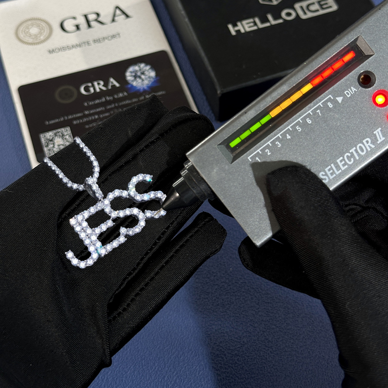 925S & VVS Moissanite 3mm Diamond Name Pendant