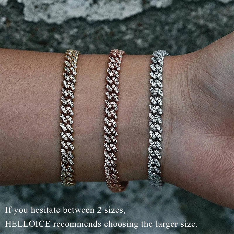 925S & VVS Moissanite 6mm Cuban Link Bracelet
