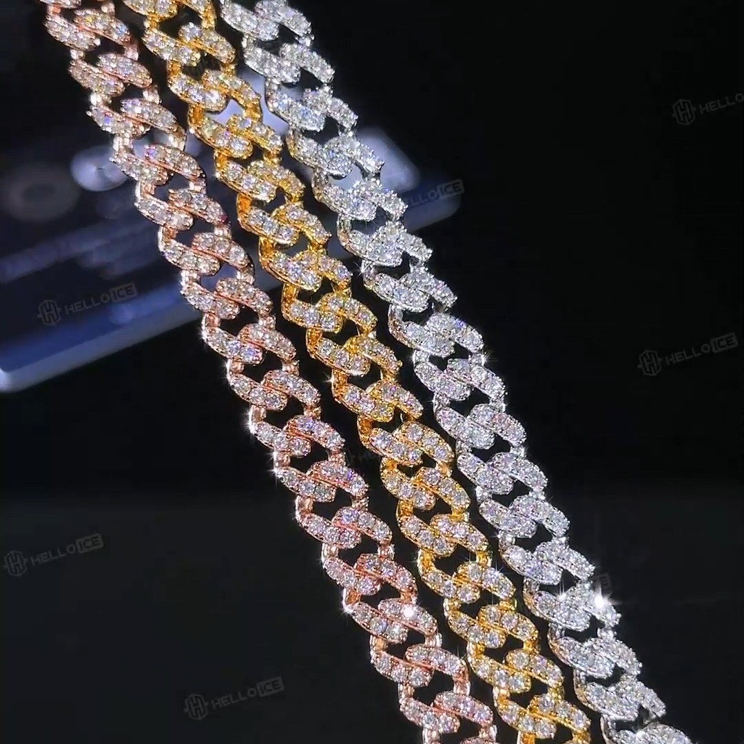 925S & VVS Moissanite 6mm Cuban Link Bracelet