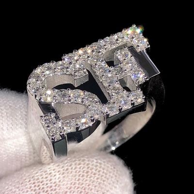 925S & VVS Moissanite Custom Name Ring