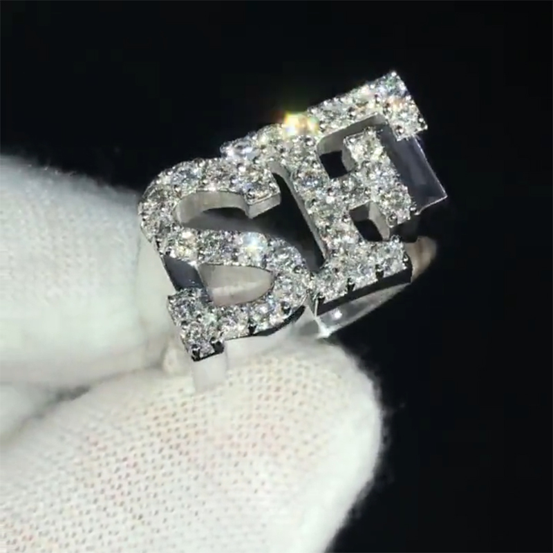 925S & VVS Moissanite Custom Name Ring