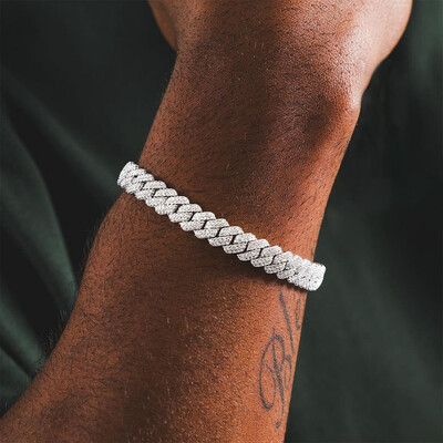 8mm 925S & VVS Moissanite Cuban Link Bracelet