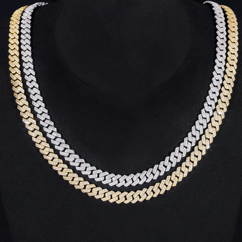 8mm 925S & VVS Moissanite Cuban Link Chain