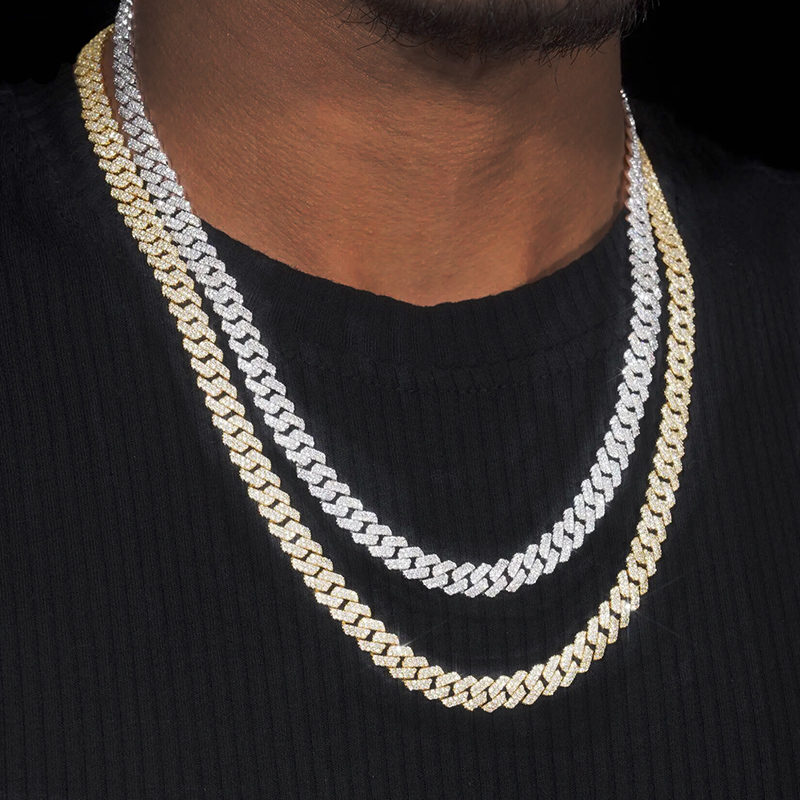 8mm 925S & VVS Moissanite Cuban Link Chain