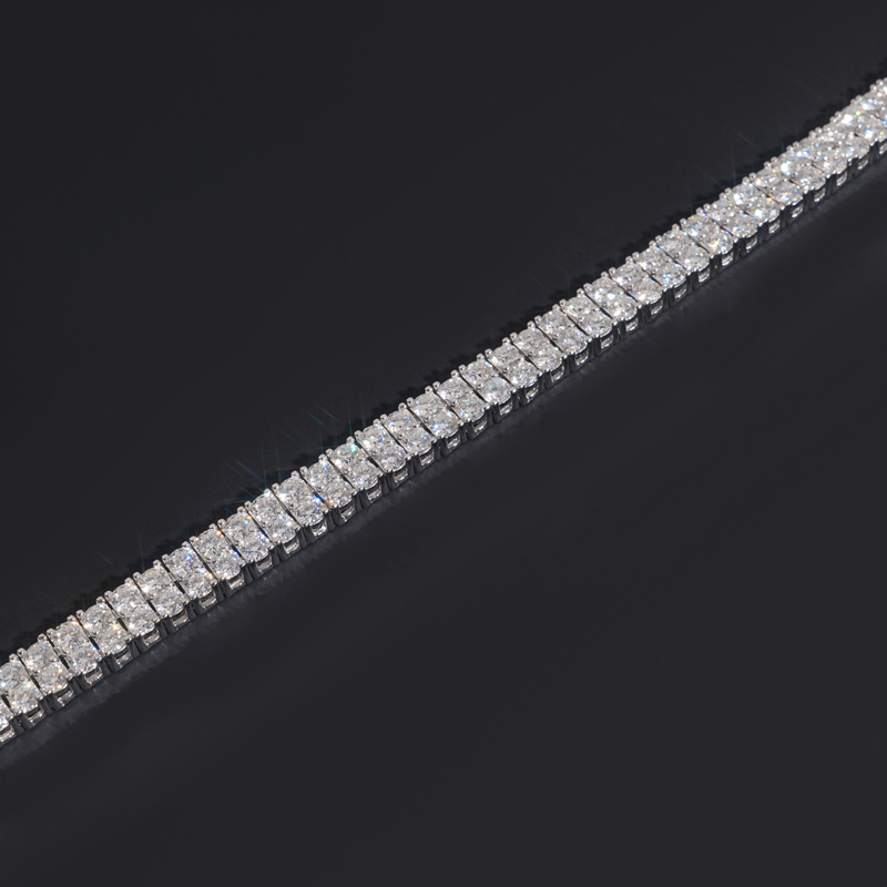 6mm 925S & VVS Moissanite 2 Row Tennis Bracelet