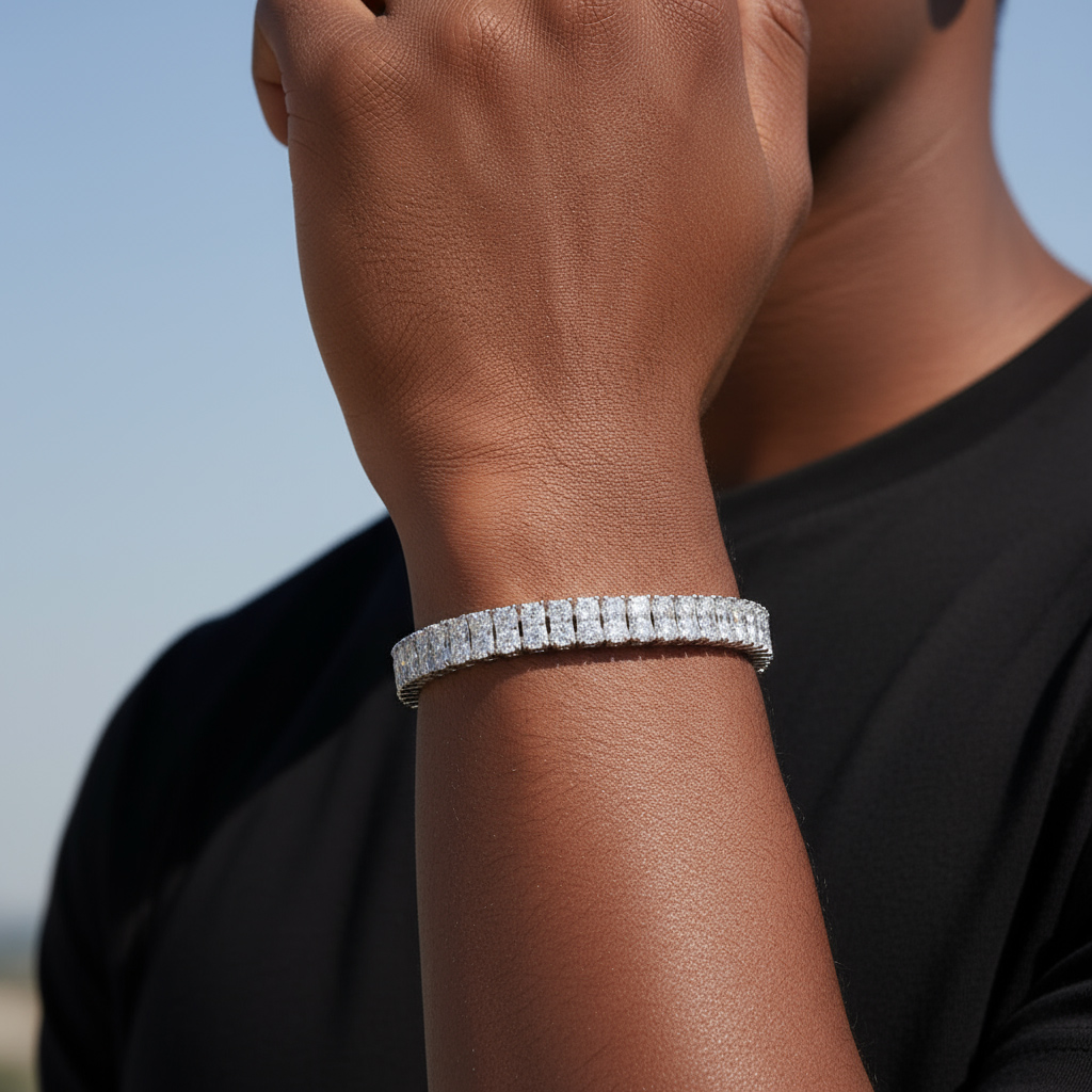 6mm 925S & VVS Moissanite 2 Row Tennis Bracelet 6mm 925S & VVS Moissanite 2 Row Tennis Bracelet