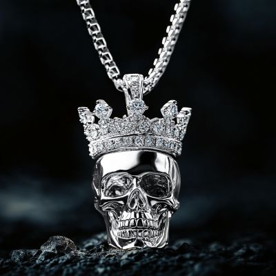 Skull with Iced Crown Pendant