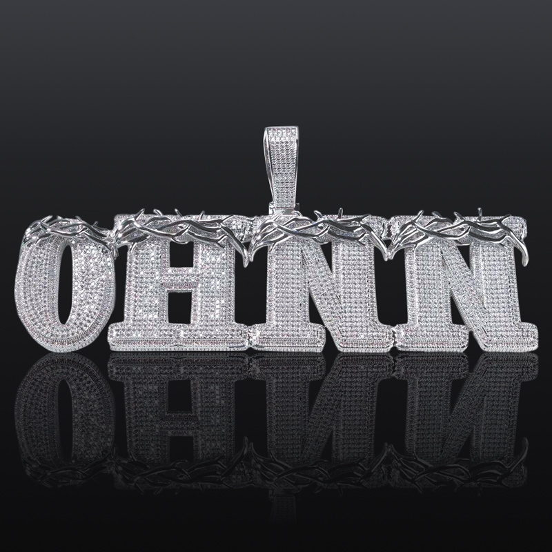 Iced Out Custom Thorn Letter Pendant