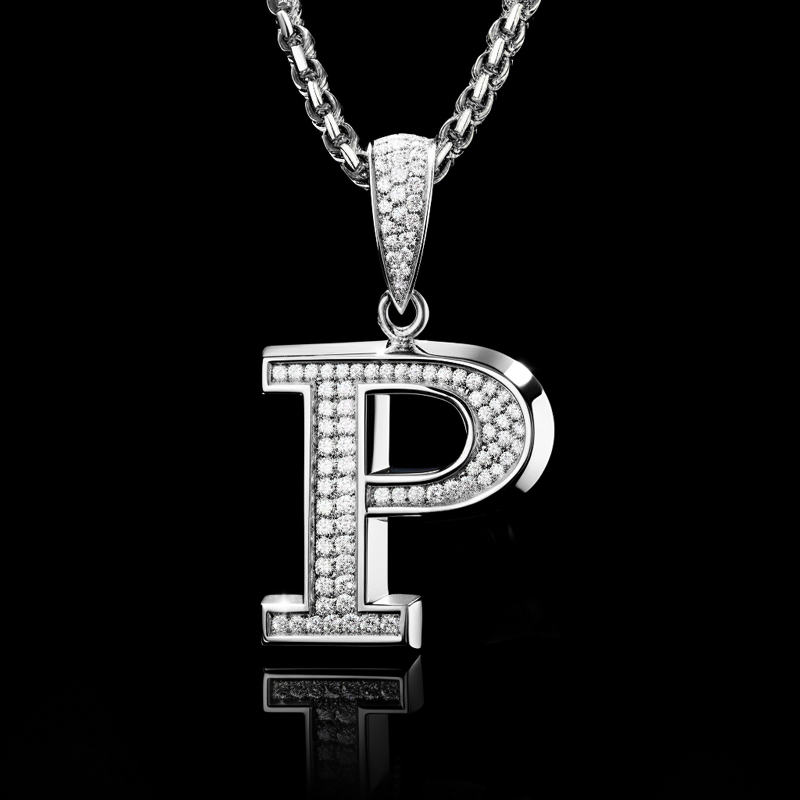 Iced 26 Initial Letters Pendant