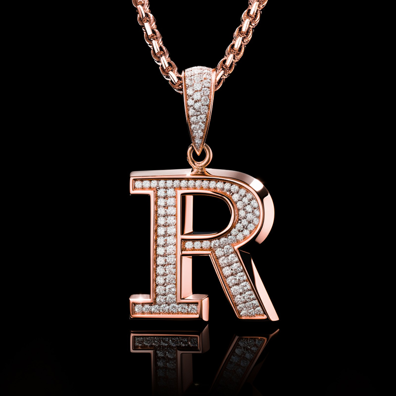 Iced 26 Initial Letters Pendant