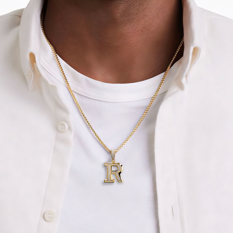 Iced 26 Initial Letters Pendant