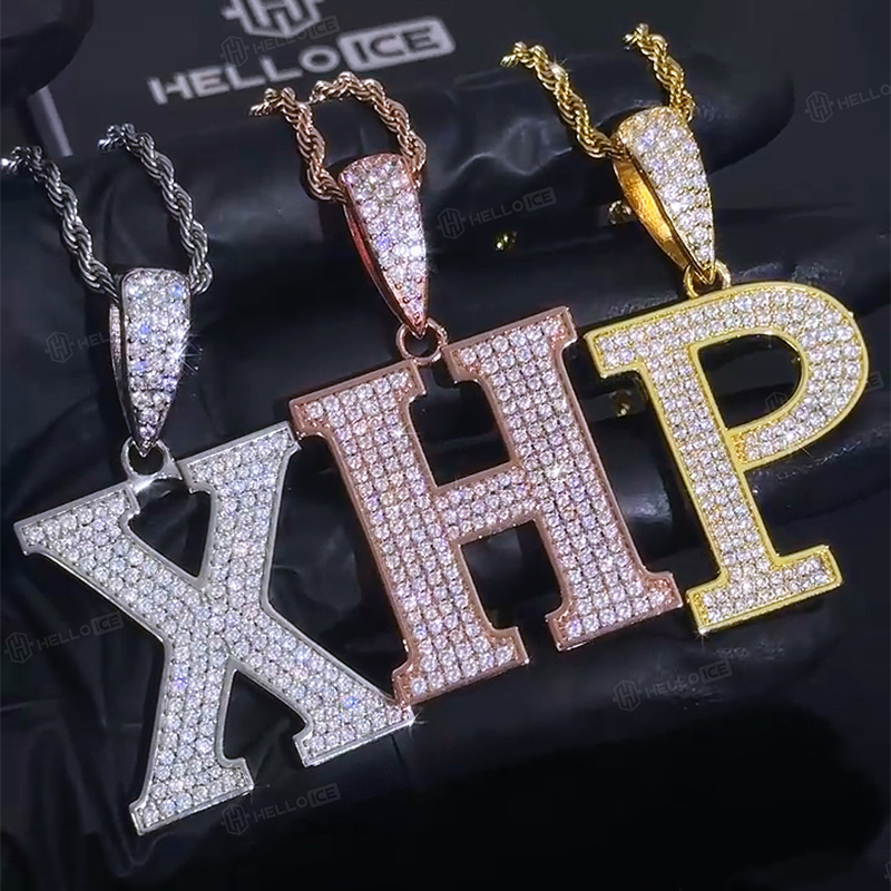 Iced 26 Initial Letters Pendant